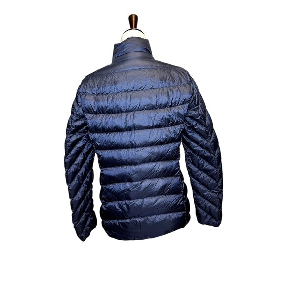 UNIQLO Ultra Light Down Jacket Women’s Large Navy Blue Packable Puffer Coat Warm - Picture 4 of 8